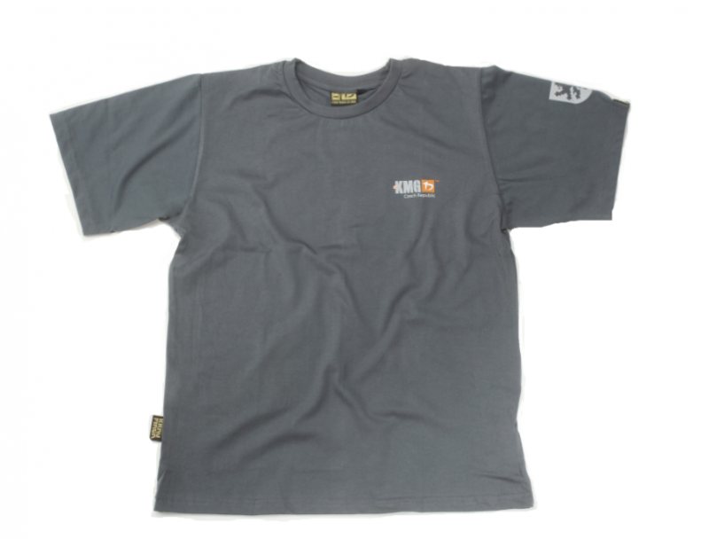Trička - Pánské šedé tričko s KMG designem