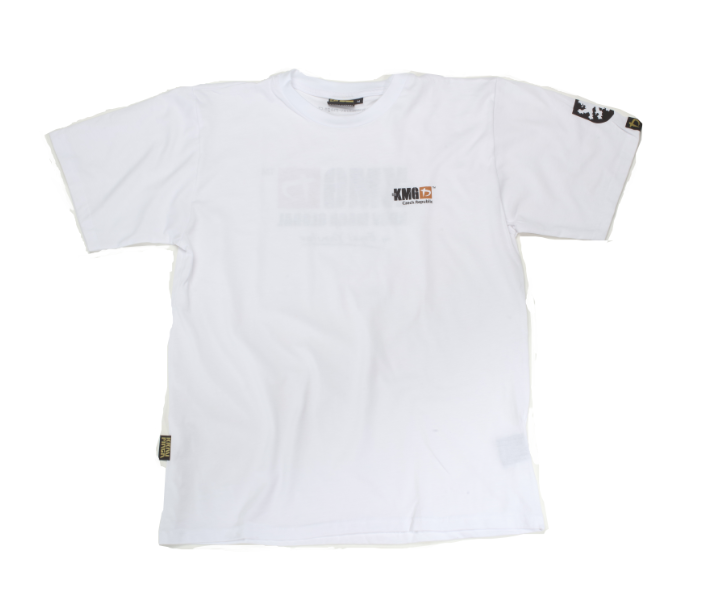 Trička - Pánské bílé tričko s KMG designem