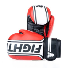 Boxerské rukavice Fighter Basic Stripe - Red